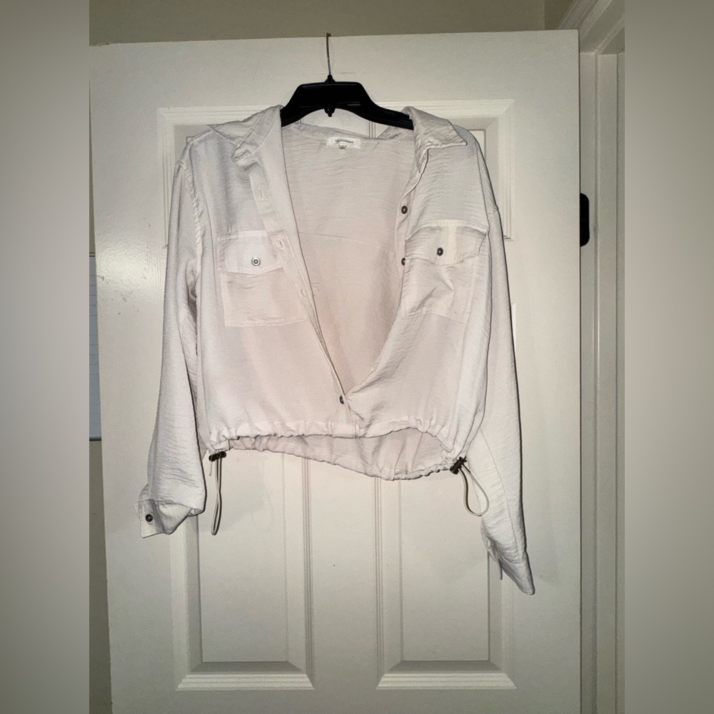 White Cropped Jacket